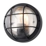 D'Lite Wandleuchte Ecco Schwarz Rund | IP54 - Geeignet für 1x E27