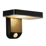 Nordlux Solar Wandleuchte Rica Quadrat Schwarz 4.5W 450lm - 830  | Bewegungs- und Lichtsensor