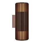 Nordlux Aludra Wandleuchte Aluminium Braun Up & Down | Geeignet für 2x E27