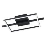 Eglo Deckenleuchte Amandolo Stahl Schwarz 17W 1900lm - 827-865 Abstimmbares Weiß + RGB | Dimmbar