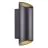 Nordlux Nico Wandleuchte Aluminium Schwarz Up & Down | IP54 - Geeignet für 2x GU10