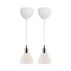 Nordlux Ray 2-Kit Pendelleuchte Glas Chrome | Geeignet für 2x E14