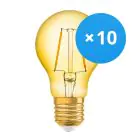 Mehrfachpackung 10x Osram Vintage 1906 LED E27 Birne Fadenlampe Gold 2.5W 220lm - 824  | Ersatz für 25W