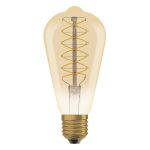 Ledvance Vintage 1906 LED E27 Poire Dorée 7W 600lm - 822- | Dimmable - Remplacement 48W