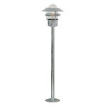 Nordlux Blokhus Lampe sur pied Échantillon et Verre Gris | IP54 - Convient pour E27