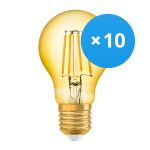 Lot 10x Osram Vintage 1906 LED E27 Poire Filament Dorée 4W 410lm - 824  | Remplacement 40W