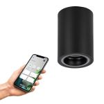 Eglo Connect.Z Smart Plafond Spot Carosso-Z Aluminium Noir 4.9W 345lm - 827-865 Accordable Blanc + RGB | Dimmable - Convient pour GU10