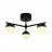 Nordlux Contina Plafonnier Métal Noir | Convient pour 3x G9
