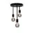 Eglo Suspension Luminaire Wilmcote Échantillon Noir | Convient pour 3x E27
