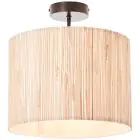 Brilliant Wimea Plafonnier Métal Noir Beige | 300mm - Convient pour 1x E27