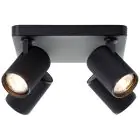 Brilliant Marty Plafonnier Aluminium Sablonneux Noir 20W 1400lm - 830 Blanc Chaud | Incl. 4x GU10