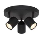 D'Lite Spot Trop Métal Sablonneux Noir | Convient Pour 3x GU10