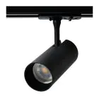 1-Phase Rail Spot Cylindre  Noir | Convient pour GU10