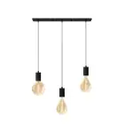 Calex XXL Dorée Filament Ensemble complet - Including 3 XXL Ampoules + Cordset Rectangulaire base