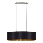 Eglo Suspension Luminaire Maserlo Échantillon Nickel Satiné | Convient pour 2x E27