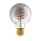 Eglo Connect.Z Smart LED Globe E27 Filament Smokey 4W 150lm - 820 Blanc Très Chaud | Dimmable - Remplacement 15W