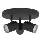 Eglo Plafond Spot Consuma 1 Échantillon Noir | Convient pour 3x GU10