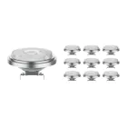 Lot 10x Spot LED G53 AR111 7.4W 450lm 40D - 927 | Meilleur rendu de couleur - Dimmable - Remplacement 50W