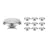 Lot 10x Spot LED G53 AR111 7.4W 450lm 40D - 927 | Meilleur rendu de couleur - Dimmable - Remplacement 50W