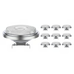 Lot 10x Spot LED G53 AR111 7.4W 450lm 40D - 930 | Meilleur rendu de couleur - Dimmable - Remplacement 50W